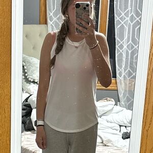 Lululemon Athletica White Mesh Tank Top